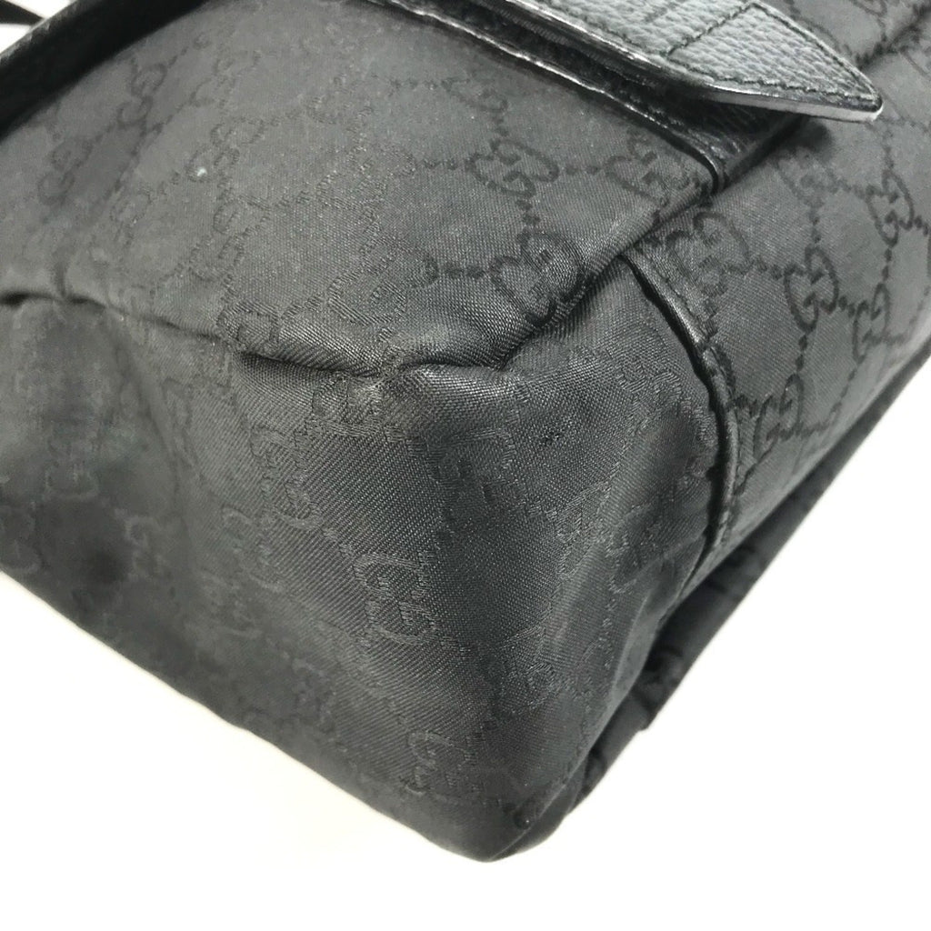 Double Belt Flap Messenger GG Canvas with Perforated Leather Medium