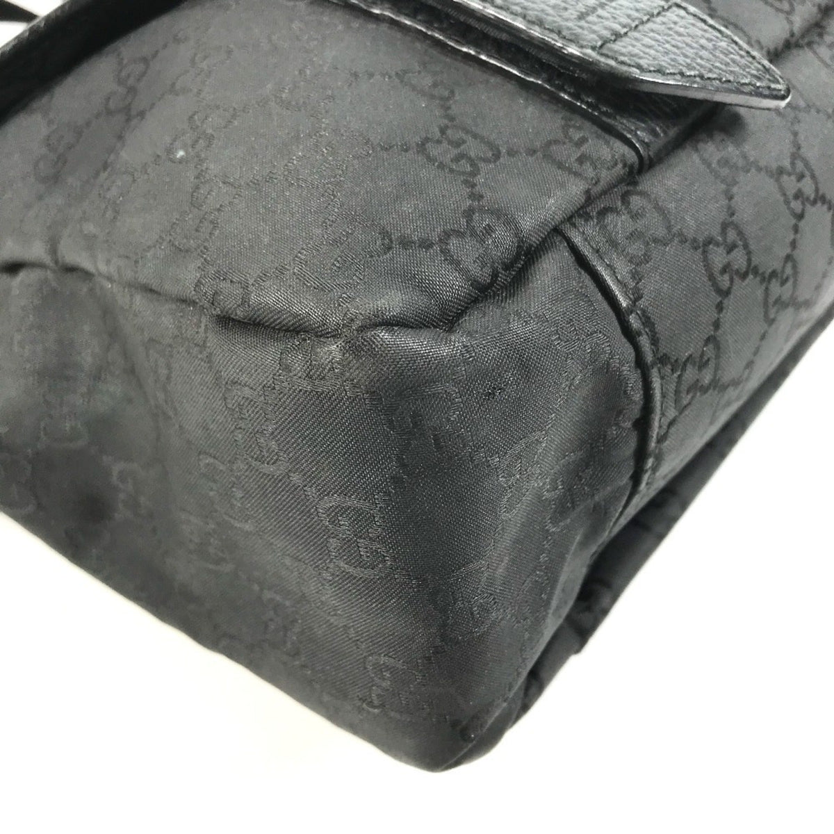Double Belt Flap Messenger GG Canvas with Perforated Leather Medium