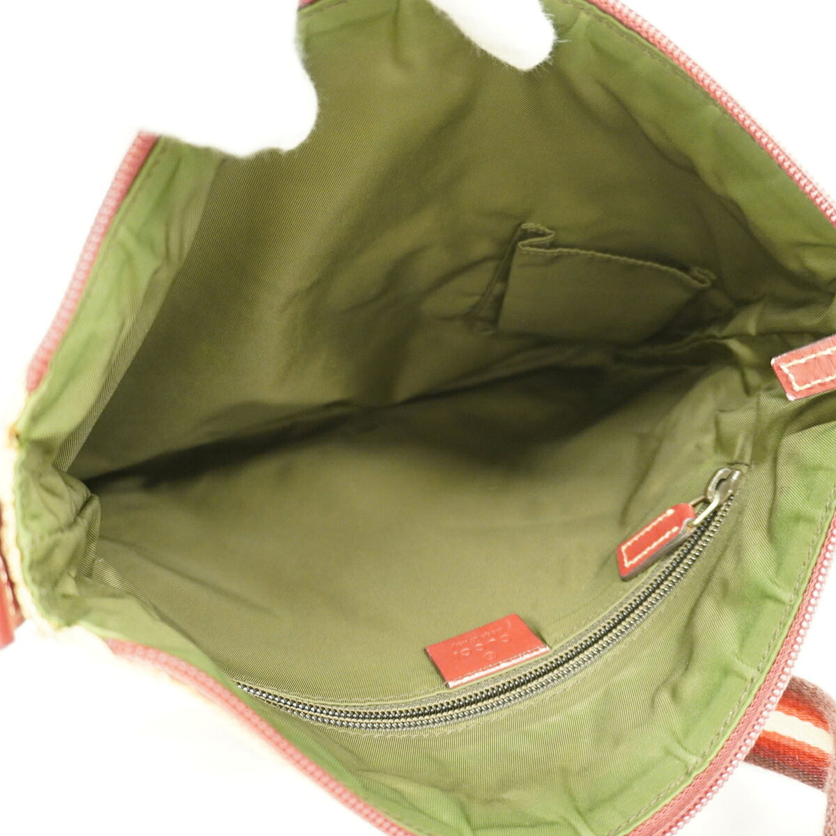 Zip Messenger Bag GG Canvas with Perforated Leather Medium