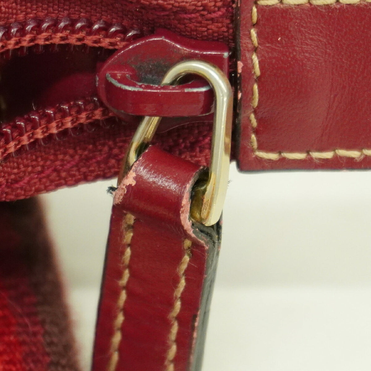 Zip Messenger Bag GG Canvas with Perforated Leather Medium