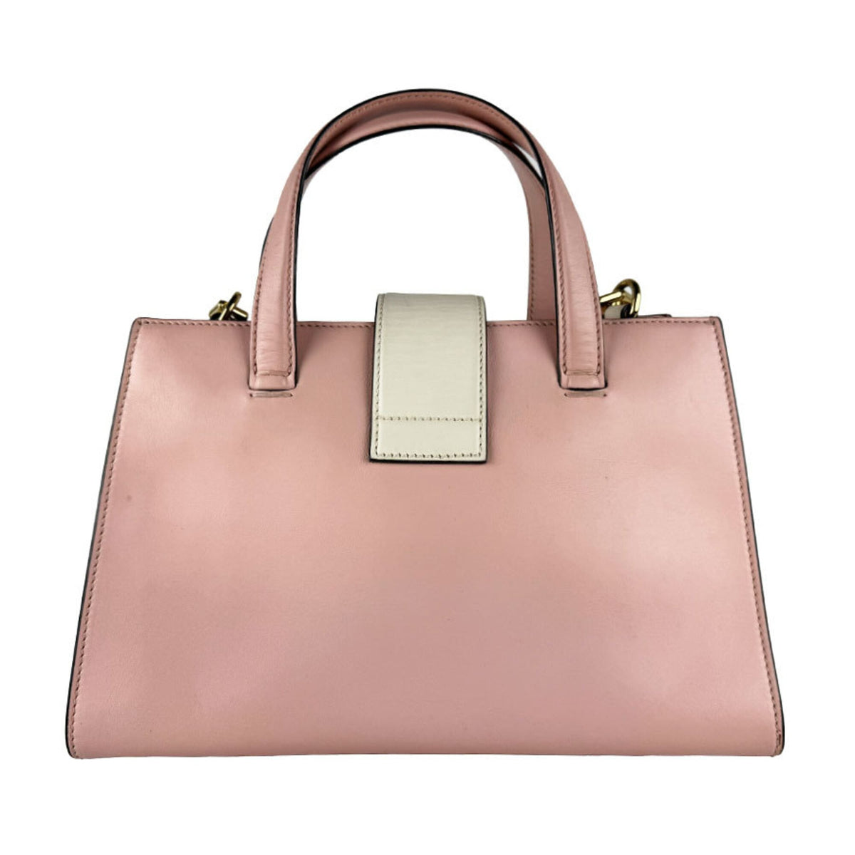Bamboo Buckle Tote Leather Small
