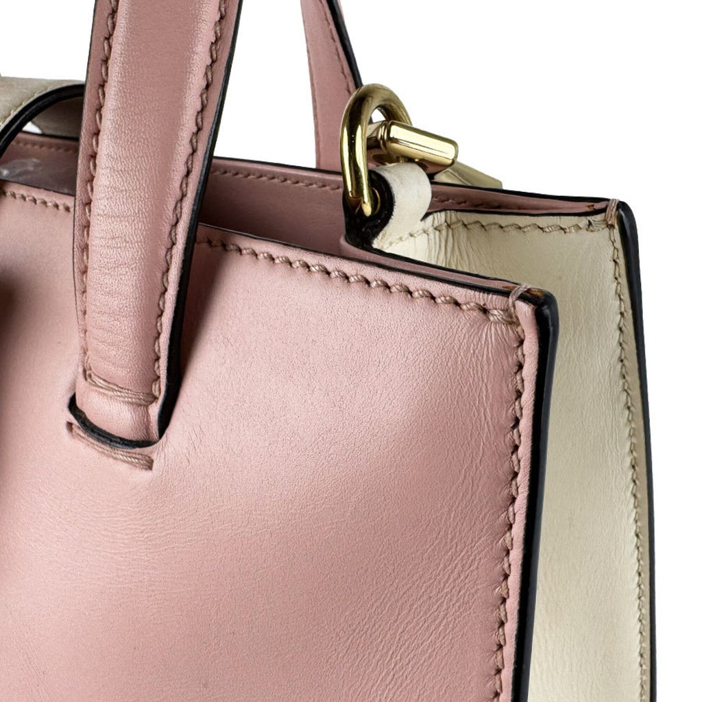 Bamboo Buckle Tote Leather Small