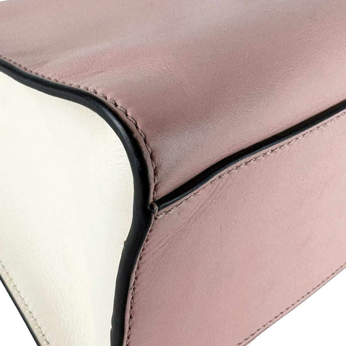 Bamboo Buckle Tote Leather Small