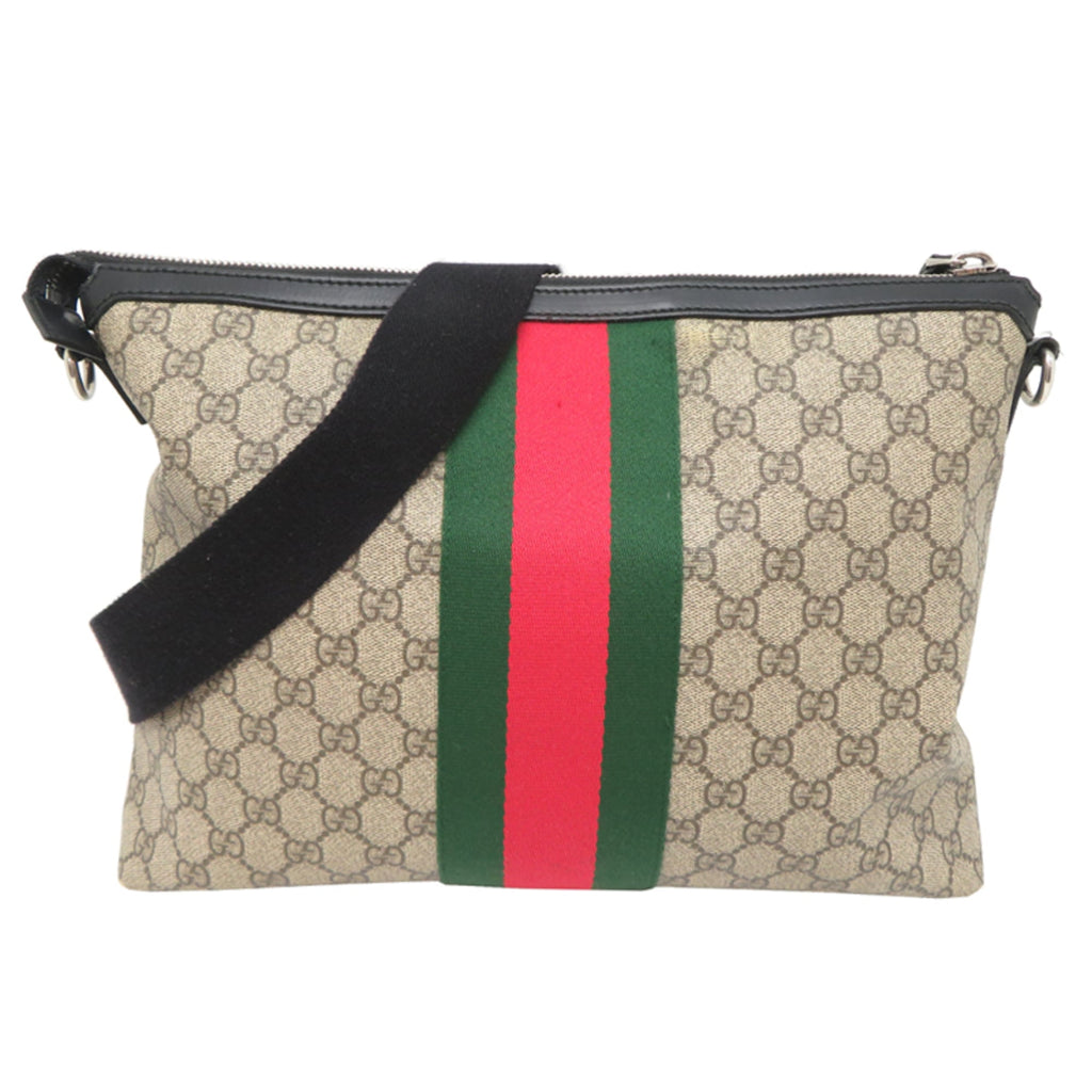 Web Messenger Bag GG Coated Canvas Large