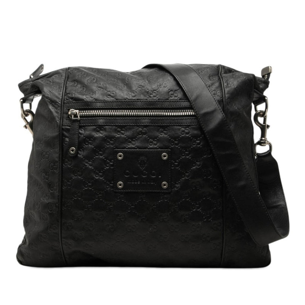 Zip Messenger Bag Guccissima Leather Large