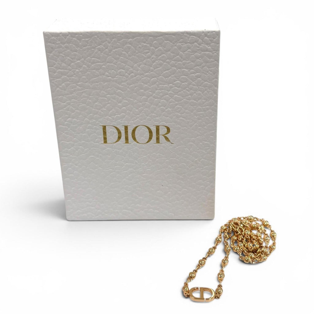 Petit CD Pendant Necklace Pink Gold