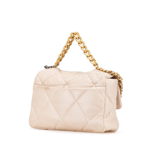 19 Flap Bag Quilted Leather Large