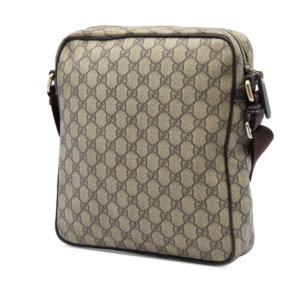 Front Zip Messenger GG Coated Canvas Medium