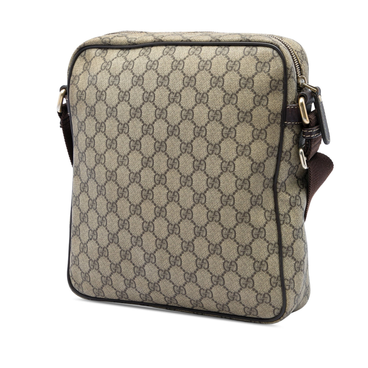 Front Zip Messenger GG Coated Canvas Medium