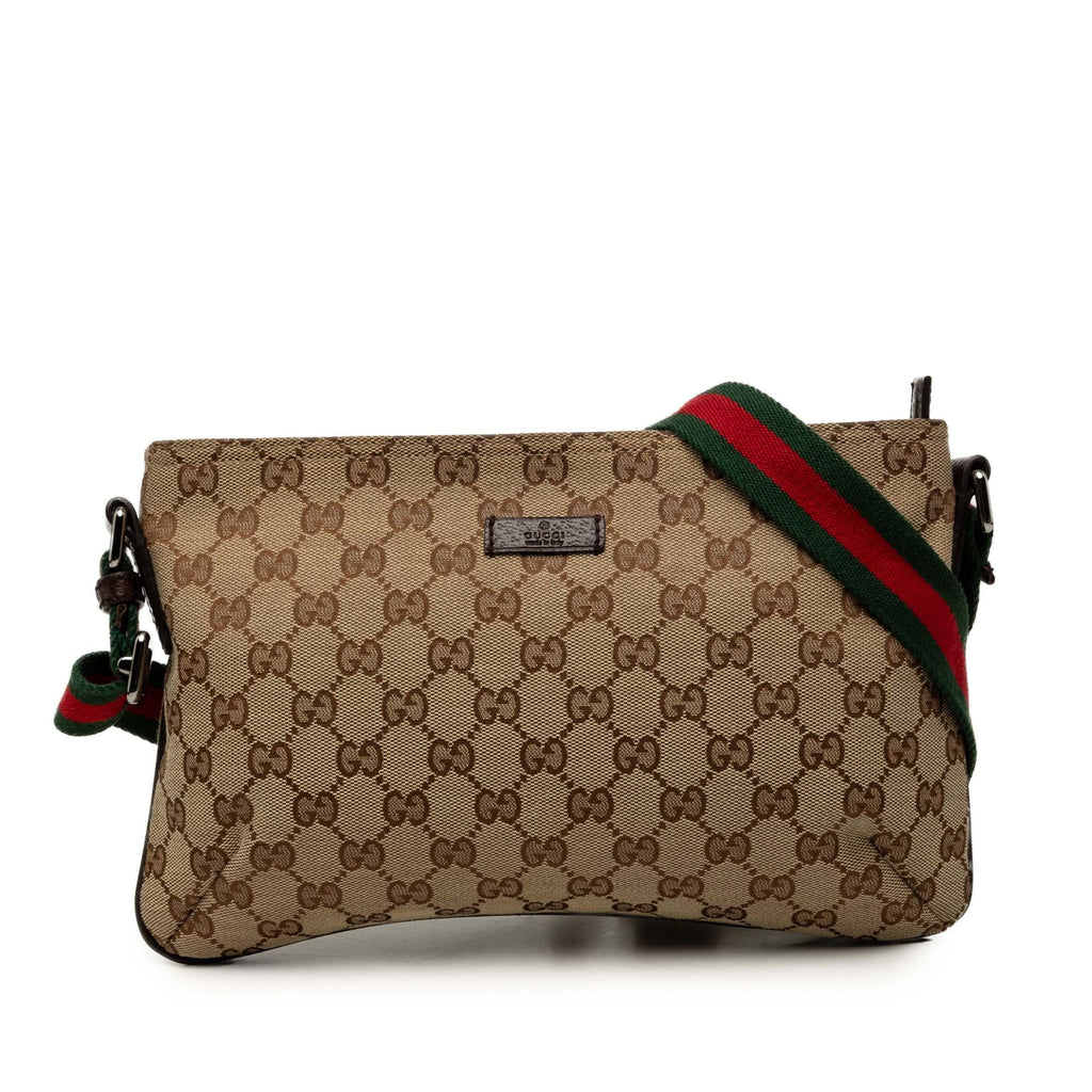 Web Strap Messenger Bag GG Canvas Small