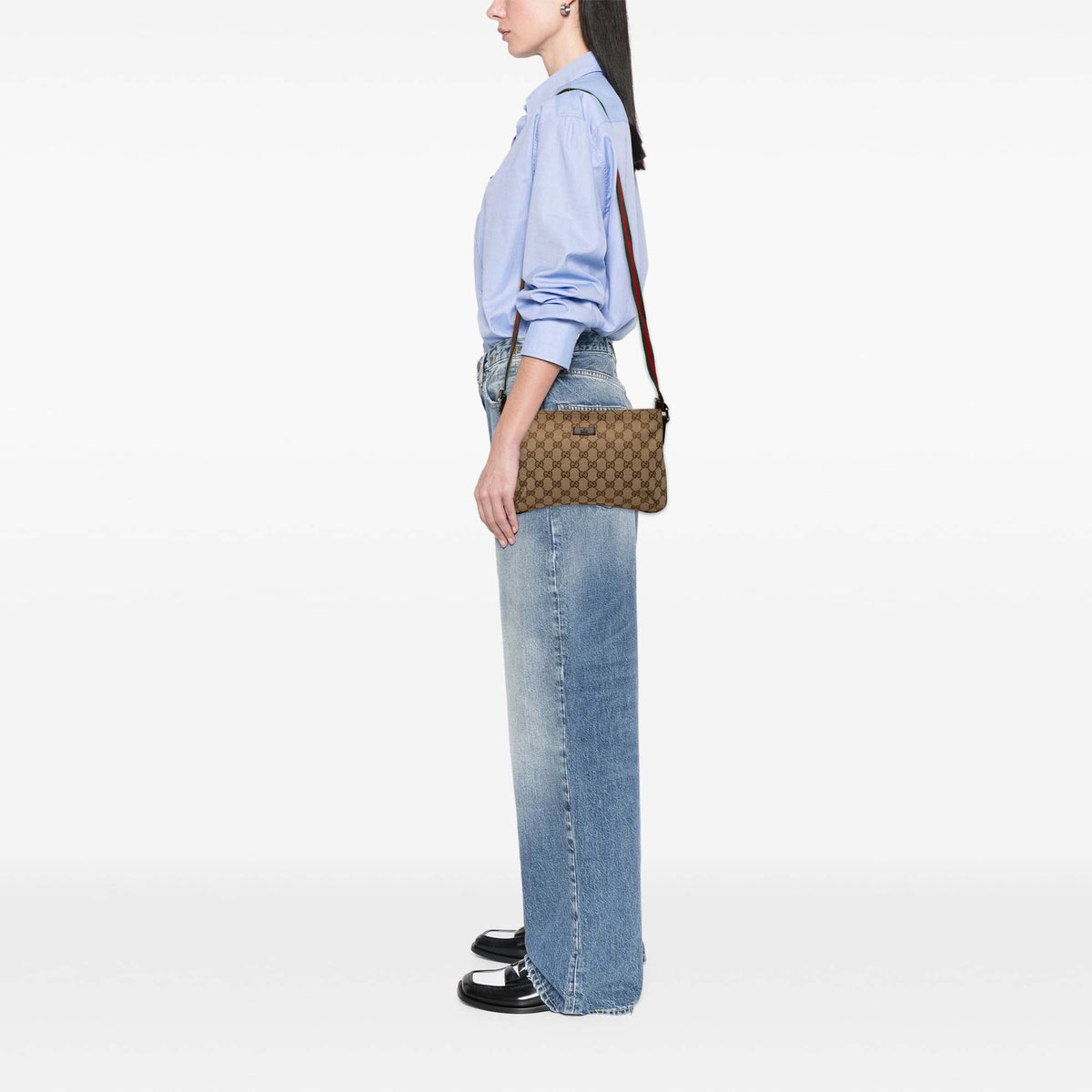 Web Strap Messenger Bag GG Canvas Small
