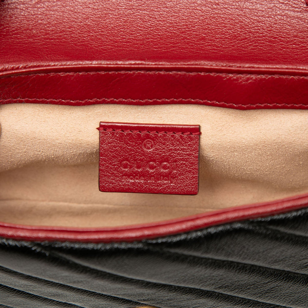 GG Marmont Flap Bag Diagonal Quilted Leather Super Mini
