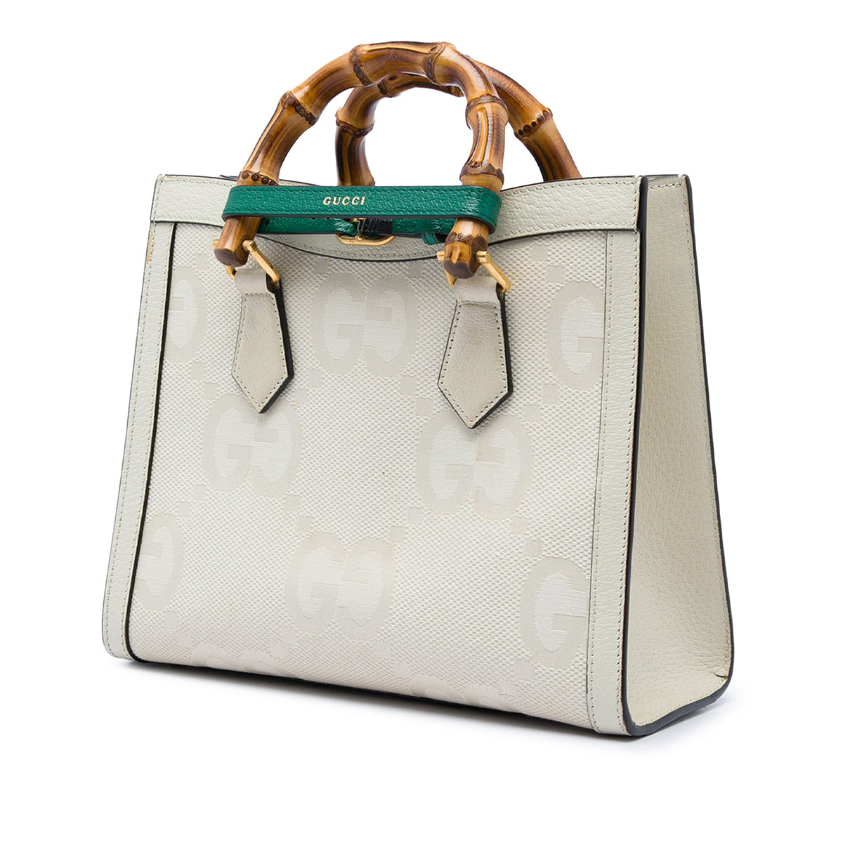 Diana NM Bamboo Handle Tote Jumbo GG Canvas Small