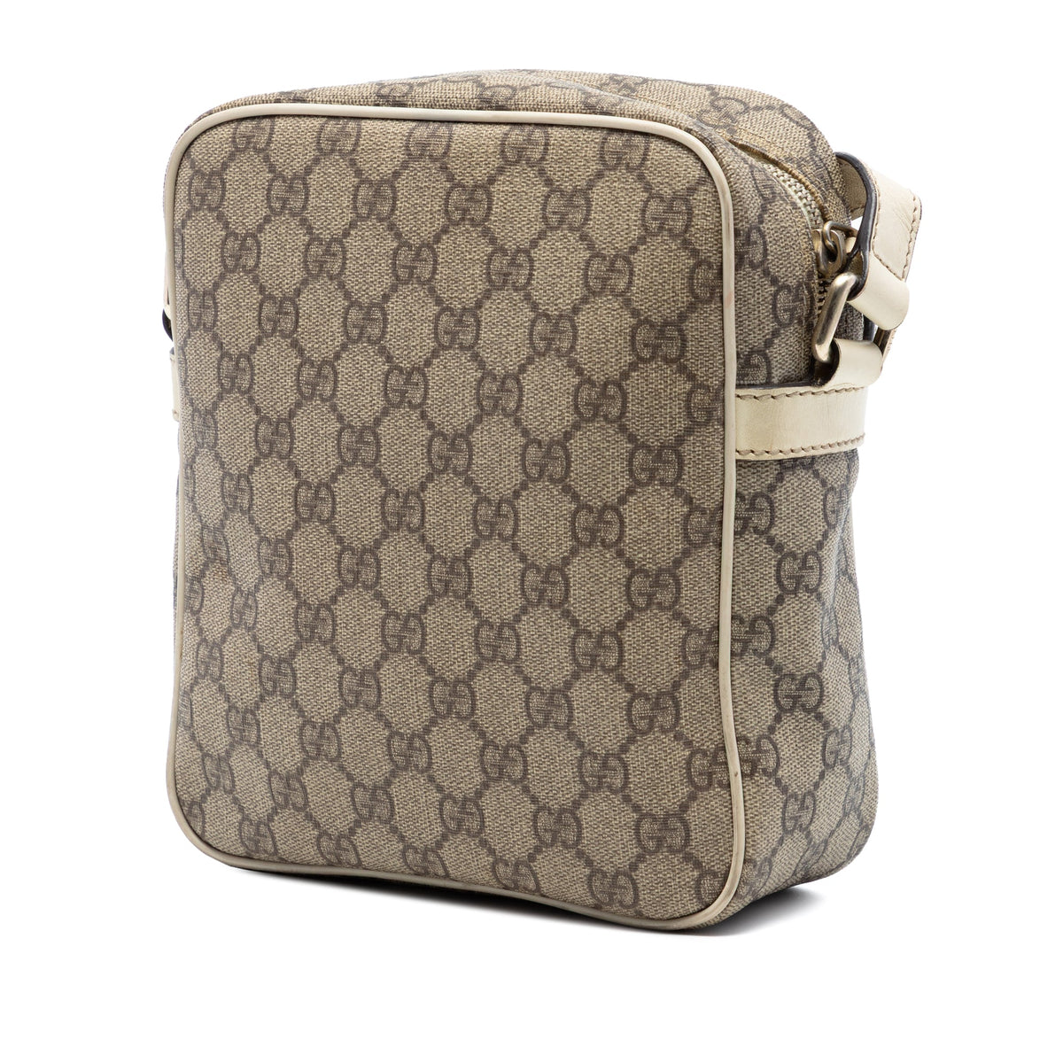 Front Zip Messenger GG Coated Canvas Small