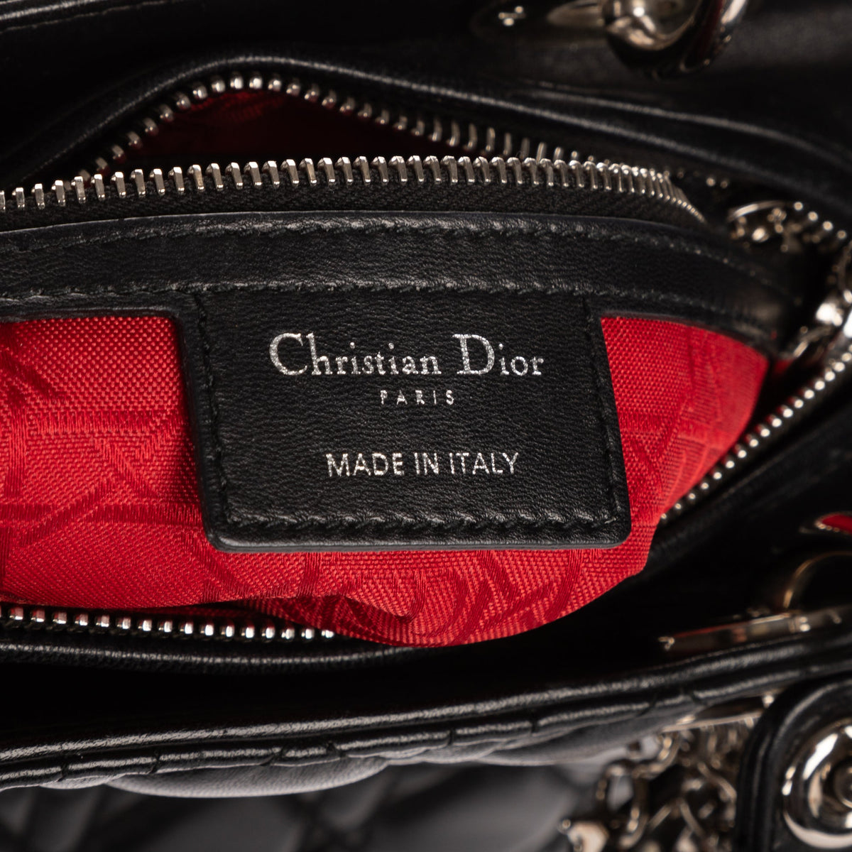 Lady Dior Bag Cannage Quilt Lambskin Medium