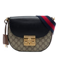 Padlock Saddle Shoulder Bag GG Coated Canvas and Leather Medium