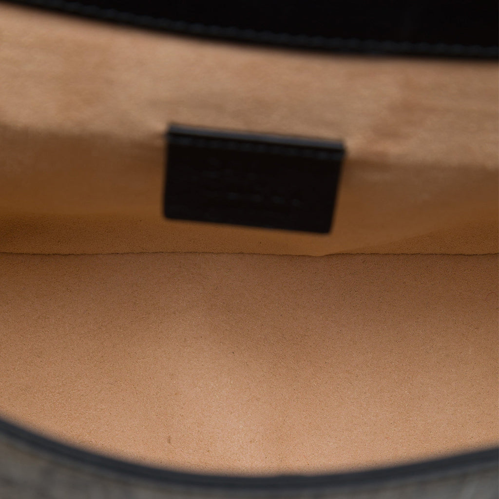 Padlock Saddle Shoulder Bag GG Coated Canvas and Leather Medium