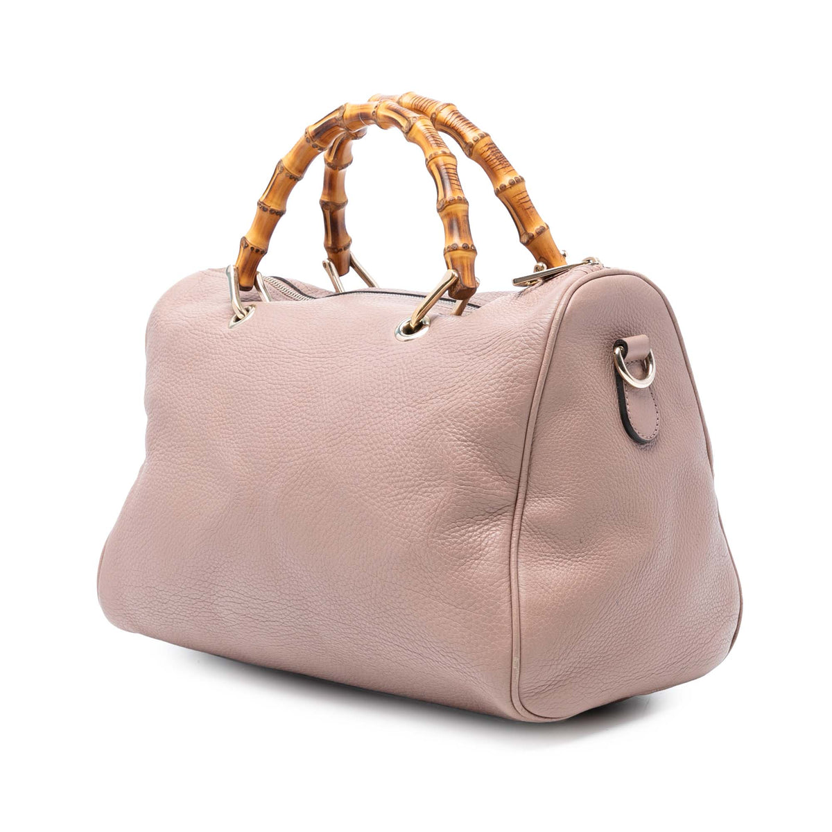 Bamboo Shopper Boston Bag Leather Medium