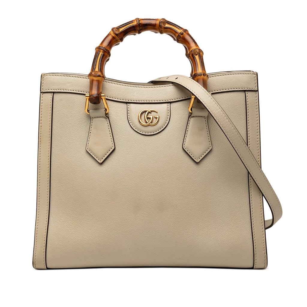 Diana NM Bamboo Handle Tote Leather Small
