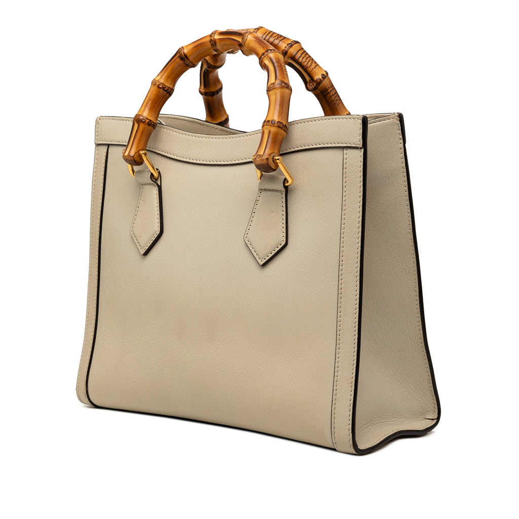 Diana NM Bamboo Handle Tote Leather Small