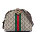 Ophidia Dome Shoulder Bag GG Coated Canvas Small