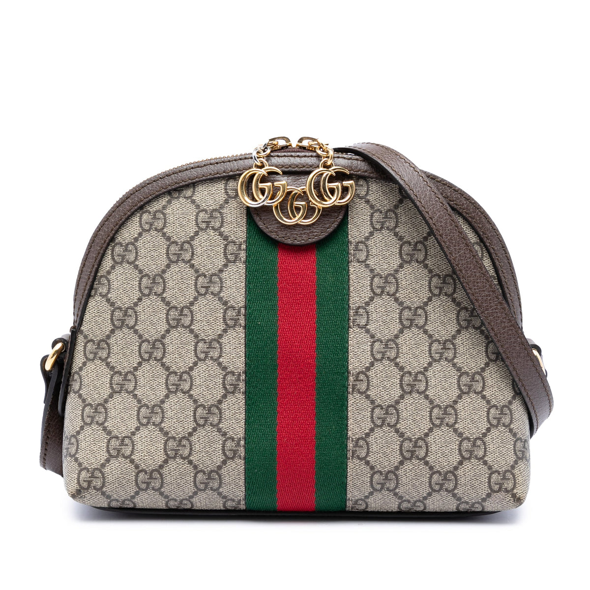 Ophidia Dome Shoulder Bag GG Coated Canvas Small