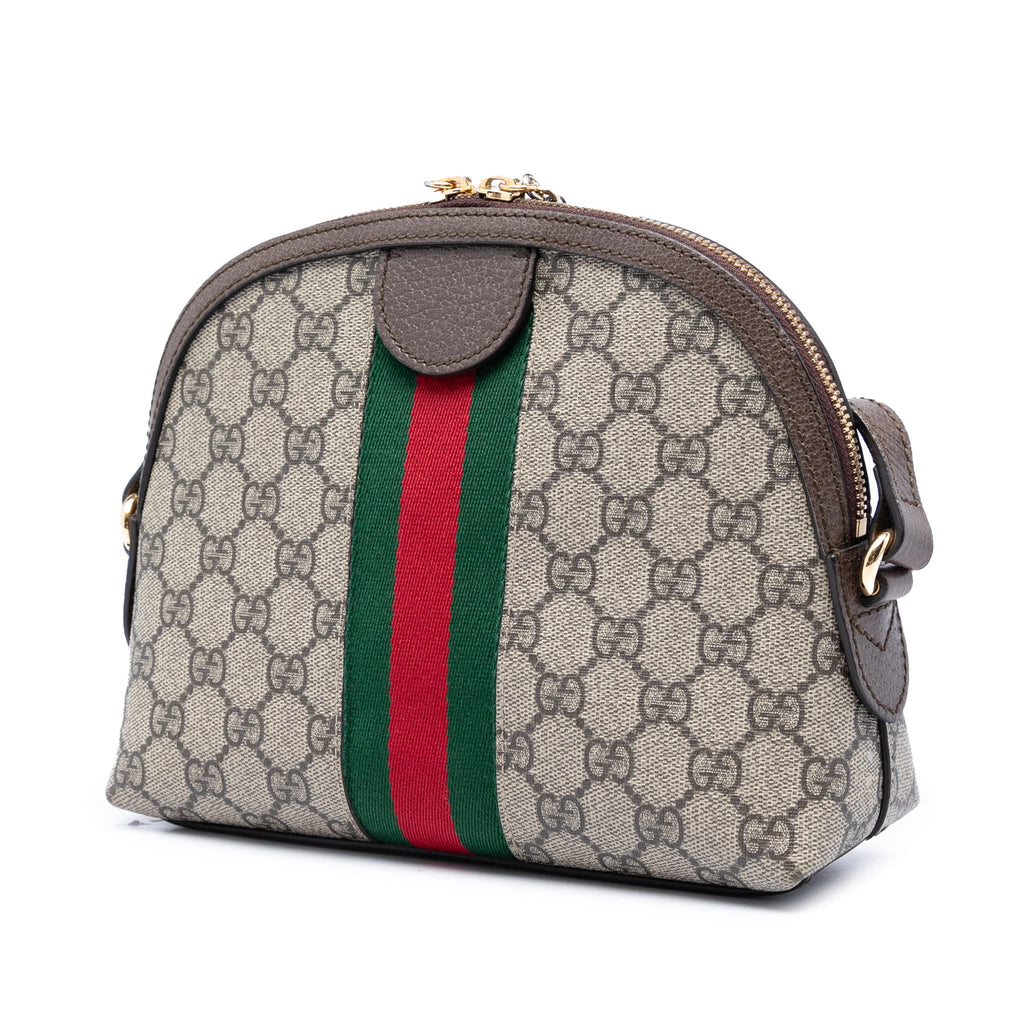 Ophidia Dome Shoulder Bag GG Coated Canvas Small