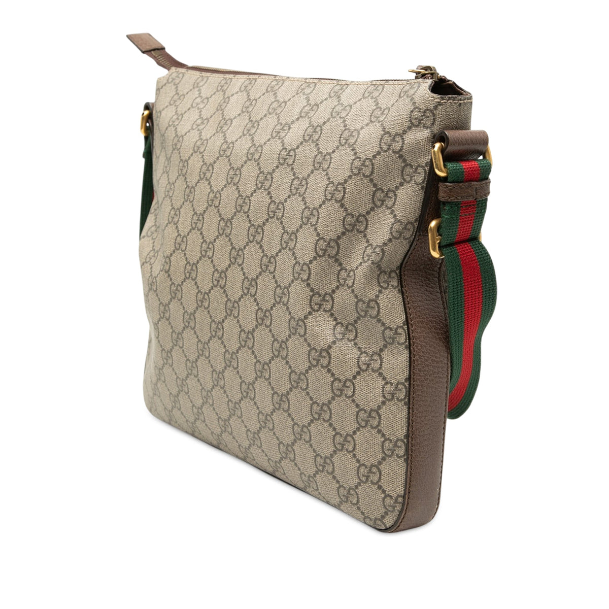 Courrier Zip Messenger GG Coated Canvas with Applique Medium