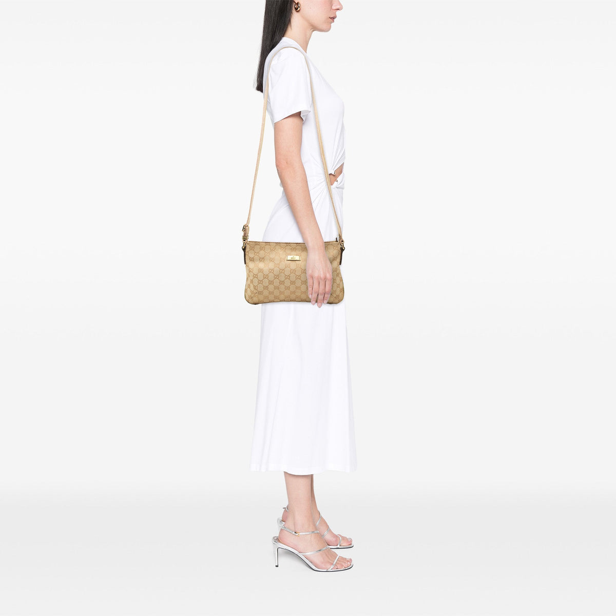 Web Strap Messenger Bag GG Canvas Small
