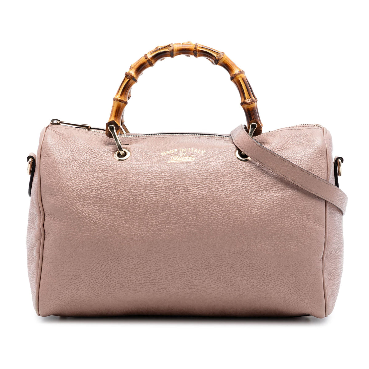 Bamboo Shopper Boston Bag Leather Medium