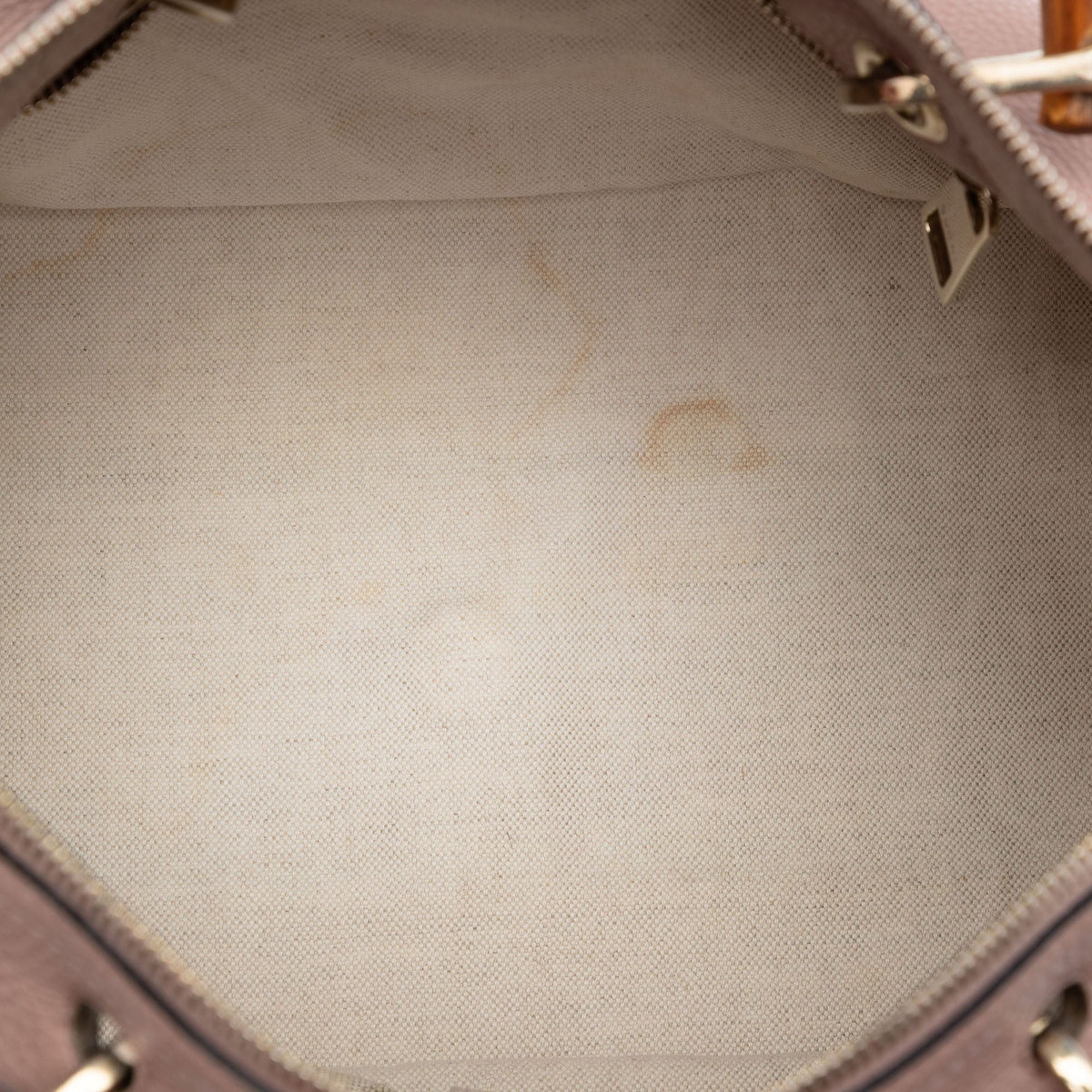 Bamboo Shopper Boston Bag Leather Medium