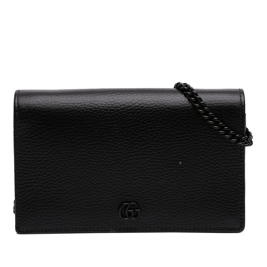 Petite GG Marmont Chain Wallet Leather Mini