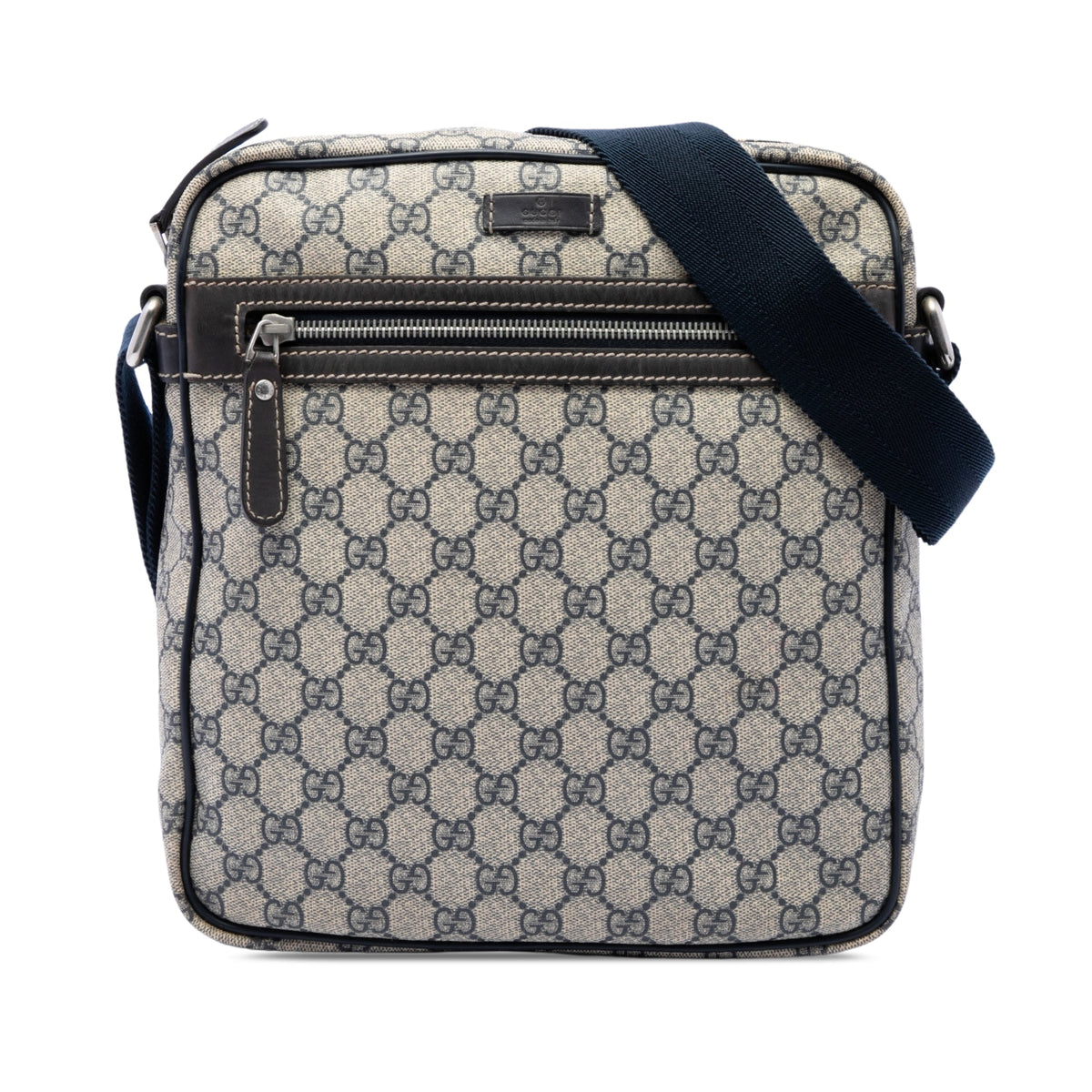 Front Zip Messenger GG Coated Canvas Medium