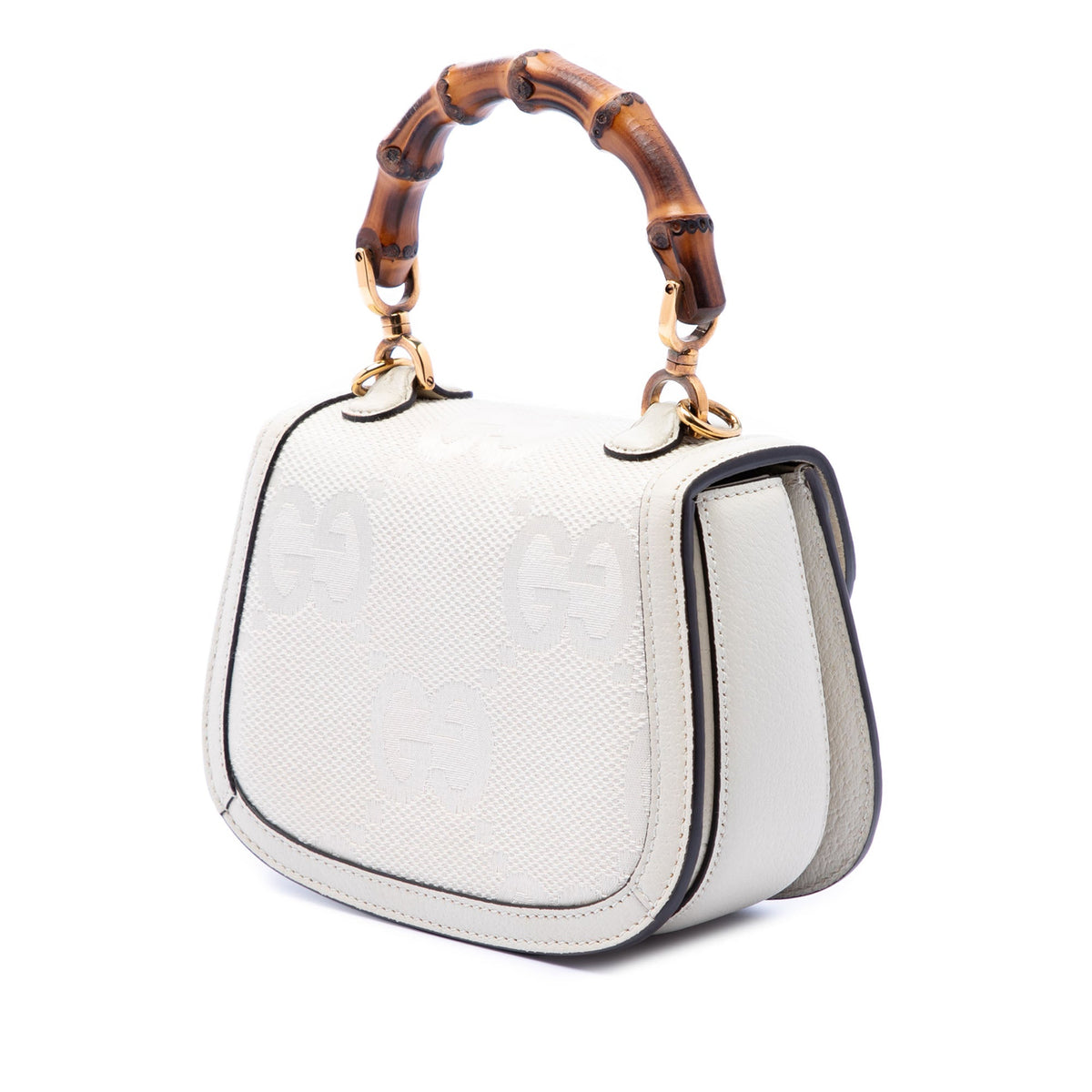 Bamboo 1947 Top Handle Bag Jumbo GG Canvas Mini