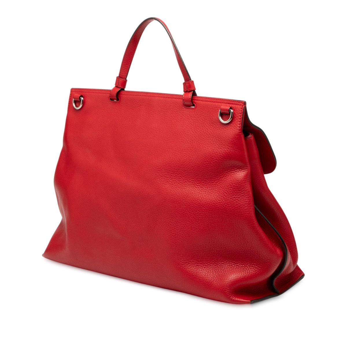 Bamboo Daily Top Handle Bag Leather Large