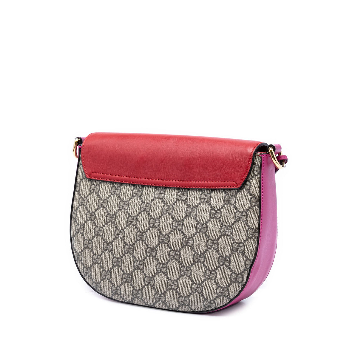 Padlock Saddle Shoulder Bag GG Coated Canvas and Leather Medium