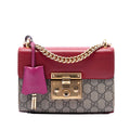 Padlock Shoulder Bag GG Coated Canvas and Leather Small