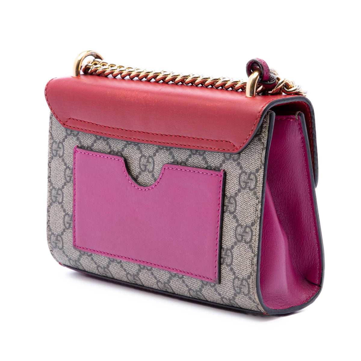 Padlock Shoulder Bag GG Coated Canvas and Leather Small