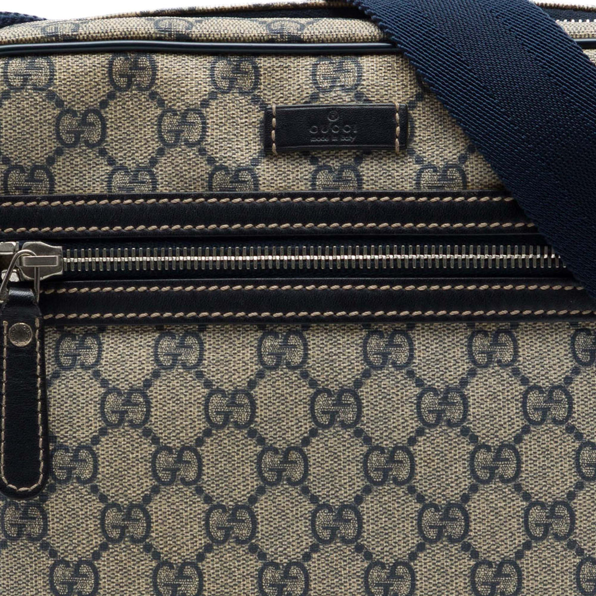 Front Zip Messenger GG Coated Canvas Medium