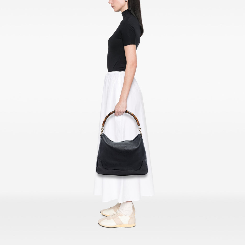 Diana Bamboo Shoulder Bag Leather Medium