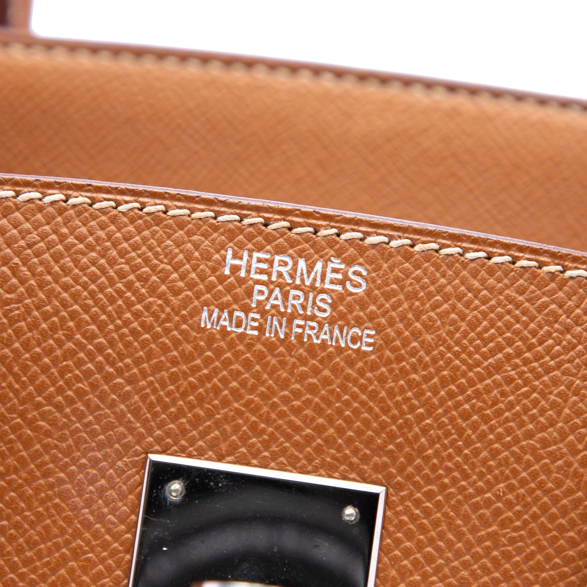 Birkin Handbag Brown Epsom with Palladium Hardware 35