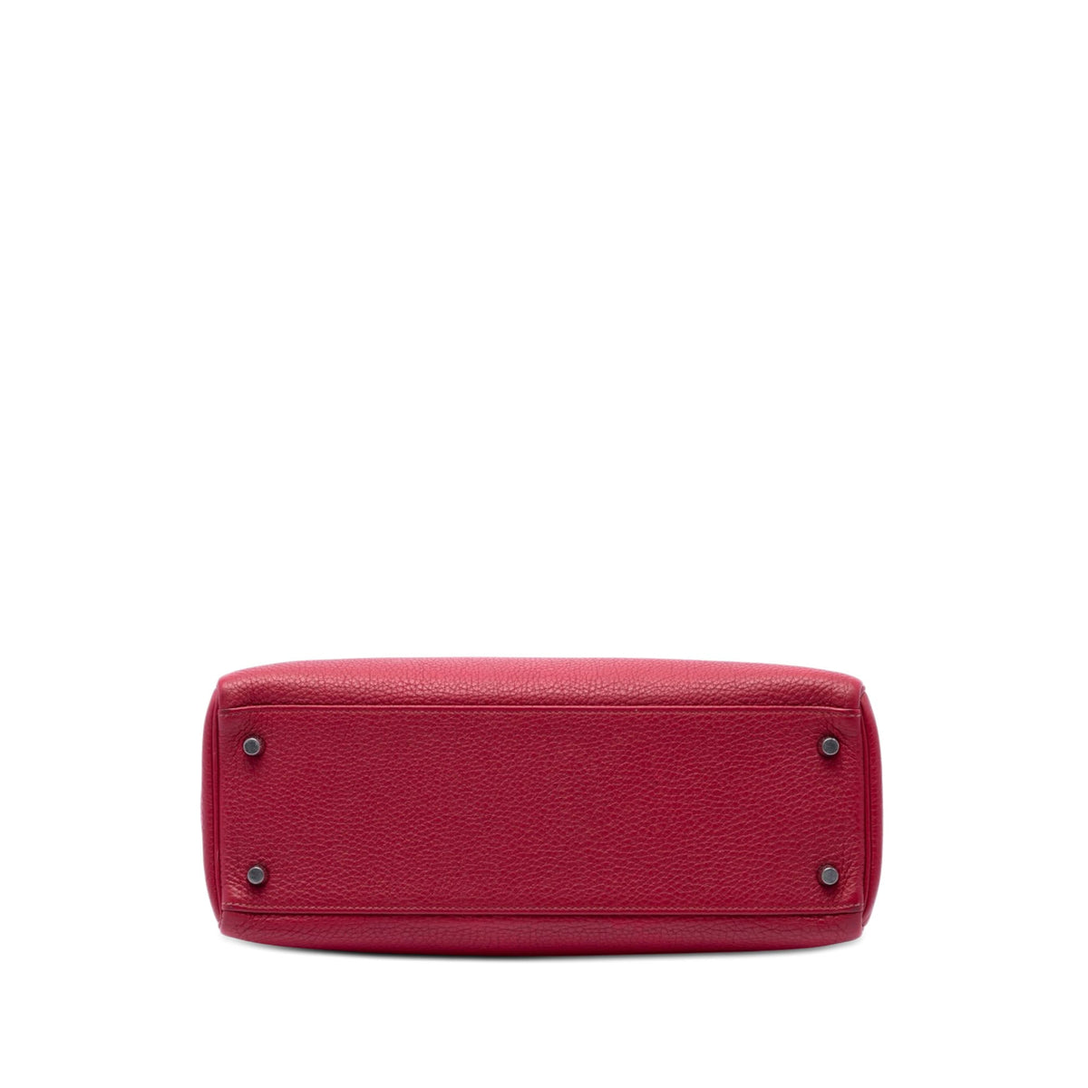 Kelly Handbag Red Togo with Palladium Hardware 32