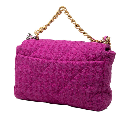 19 Flap Bag Quilted Denim Large