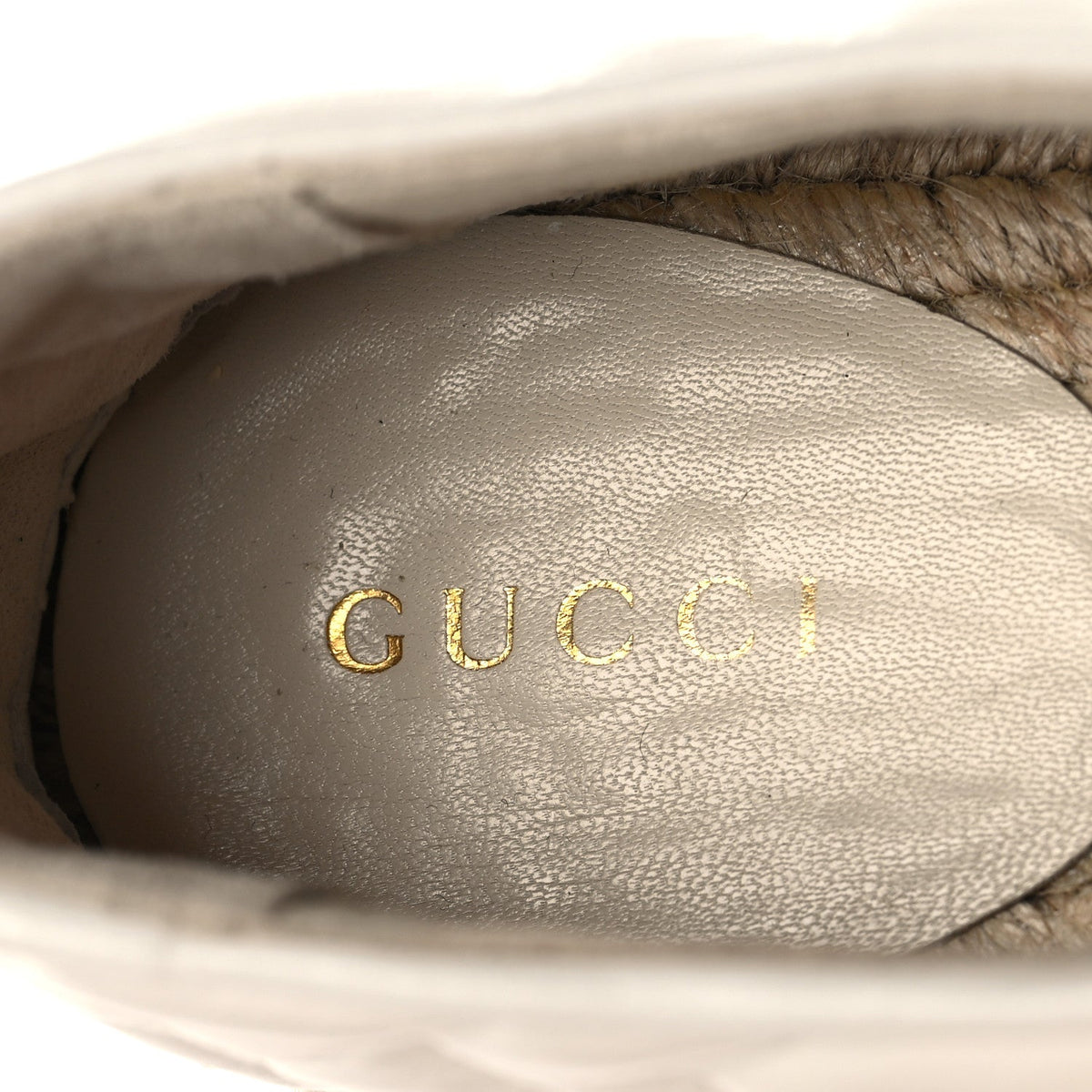 Nappa Matelasse GG Pilar Flatform Lace-Up Espadrilles 36.5 Great White