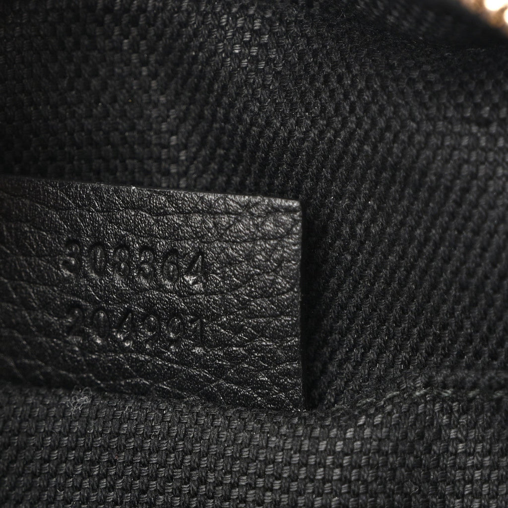 Snakeskin Small Soho Disco Bag Black