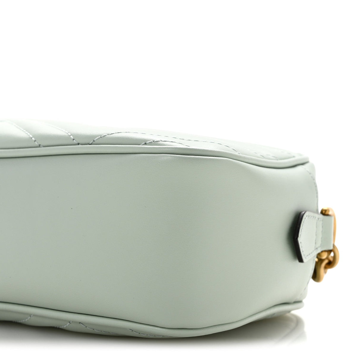 Calfskin Matelasse Small GG Marmont Chain Shoulder Bag Salvy Green
