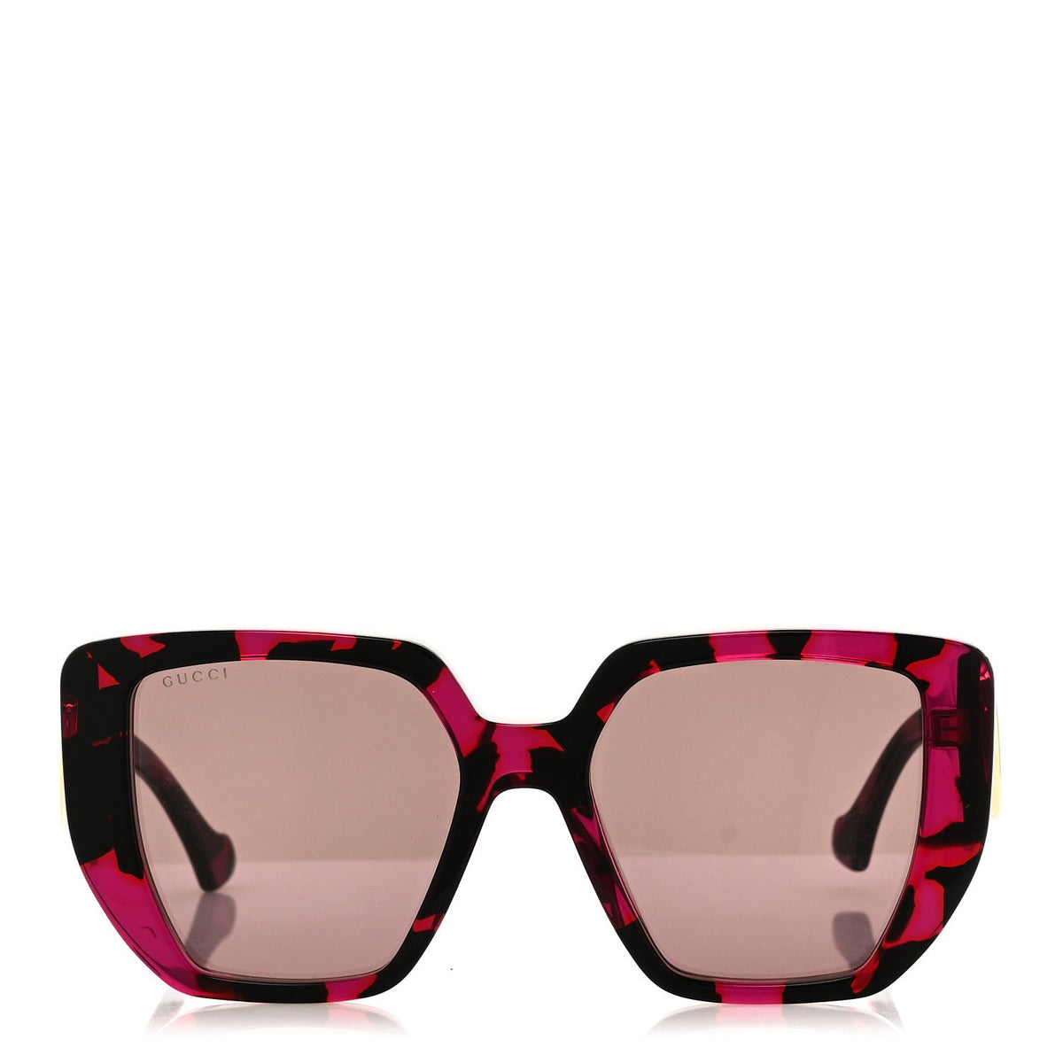 Acetate Square Frame Sunglasses GG0956S Black Pink