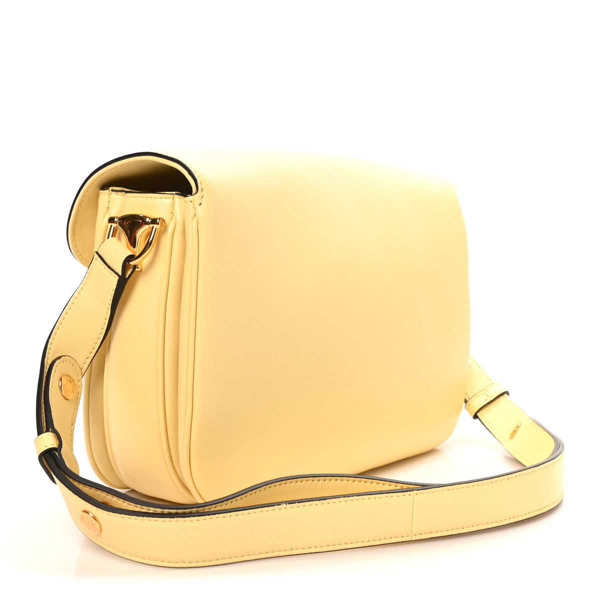 Calfskin Horsebit 1955 Aura Small Shoulder Bag Yellow