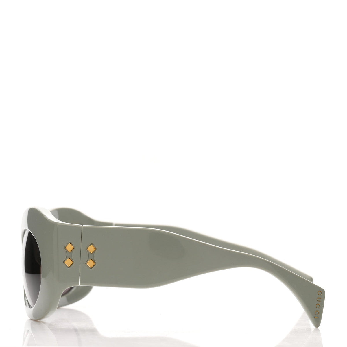 Acetate Frame Oval Sunglasses GG1463S Light Green