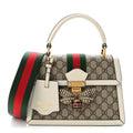 GG Supreme Monogram Small Queen Margaret Top Handle Bag White